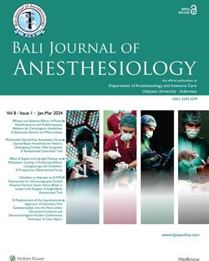 Bali Journal of Anesthesiology