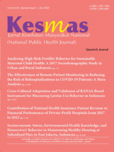 1. Jurnal Kesehatan Masyarakat Nasional