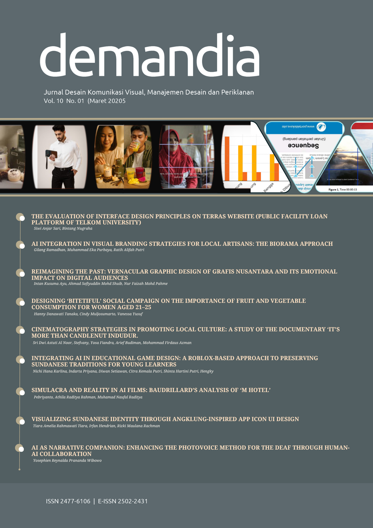 demandia - Jurnal Desain Komunikasi Visual, Manajemen Desain dan Periklanan