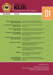 KLIK (Kumpulan jurnaL Ilmu Komputer) (e-Journal)